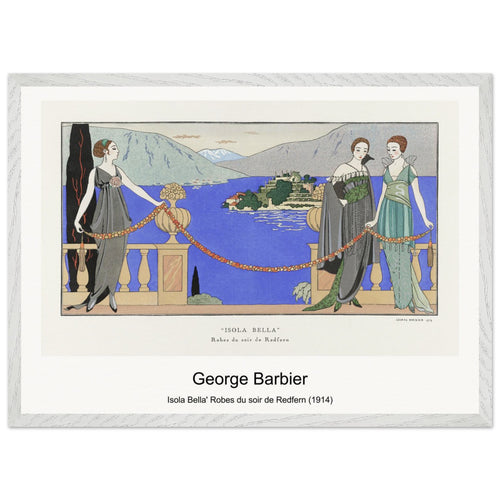 Isola Bella' Robes du soir de Redfern (1914) by George Barbier. Archival Print on Museum Quality Matte Paper. Premium Wood Framed Wall Art. Original Aspect Ratio