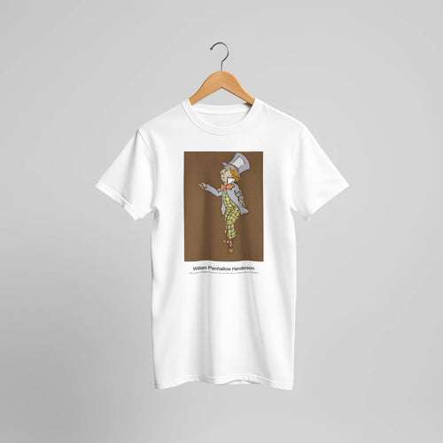 Mad Hatter (1915) Costume Design for Alice in Wonderland (1915) by William Penhallow Henderson. Custom Print on a 100% Airlume Combed and Ring-Spun Cotton Unisex Crewneck T-shirt Original Aspect Ratio