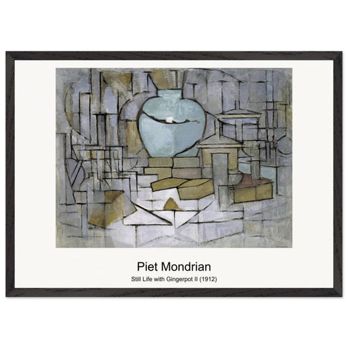 Composition A (1920) by Piet Mondrian. Archival Print on Museum Quality Matte Paper. Premium Wood Framed Wall Art. Original Aspect Ratio