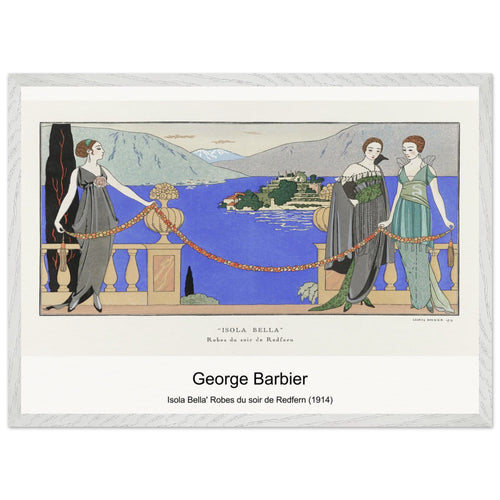Isola Bella' Robes du soir de Redfern (1914) by George Barbier. Archival Print on Museum Quality Matte Paper. Premium Wood Framed Wall Art. Optimised Aspect Ratio.