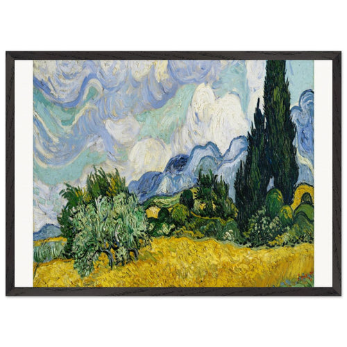 Irises (1889) by Vincent van Gogh. Archival Print on Museum Quality Matte Paper. Premium Wood Framed Wall Art. Optimised Aspect Ratio.