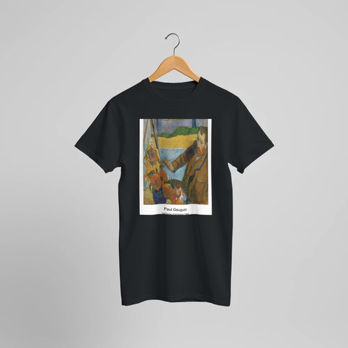 Spirit of the Dead Watching (1892) by Paul Gauguin. Custom Print on a 100% Airlume Combed and Ring-Spun Cotton Unisex Crewneck T-shirt Optimised Aspect Ratio.