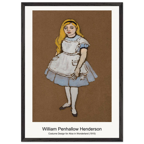 Costume Design for Alice in Wonderland (1915) by William Penhallow Henderson. Archival Print on Museum Quality Matte Paper. Premium Wood Framed Wall Art. Optimised Aspect Ratio.