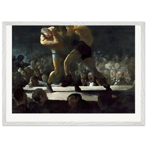 Club Night (1907) by George Wesley Bellows. Archival Print on Museum Quality Matte Paper. Premium Wood Framed Wall Art. Original Aspect Ratio