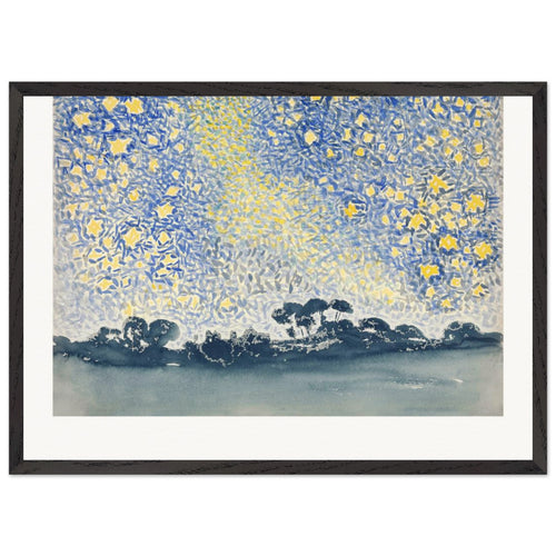 Landscape with Stars (1905-1908) by Henri-Edmond Cross. Archival Print on Museum Quality Matte Paper. Premium Wood Framed Wall Art. Original Aspect Ratio