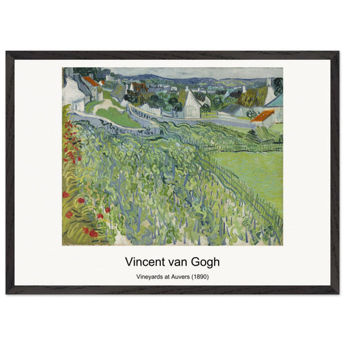The Red Vineyard (1888) by Vincent van Gogh. Archival Print on Museum Quality Matte Paper. Premium Wood Framed Wall Art. Original Aspect Ratio
