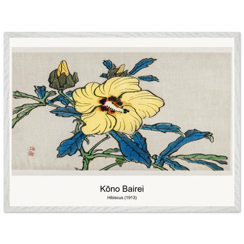 Hibiscus (1913) by Kōno Bairei. Archival Print on Museum Quality Matte Paper. Premium Wood Framed Wall Art. Optimised Aspect Ratio.