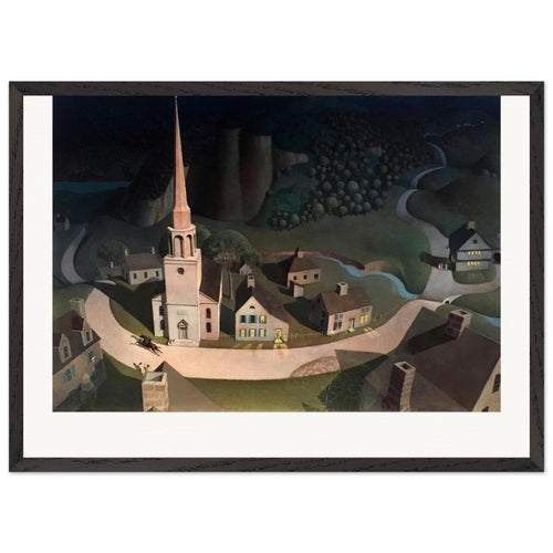 The Midnight Ride of Paul Revere (1931) by Grant Wood. Archival Print on Museum Quality Matte Paper. Premium Wood Framed Wall Art. Original Aspect Ratio