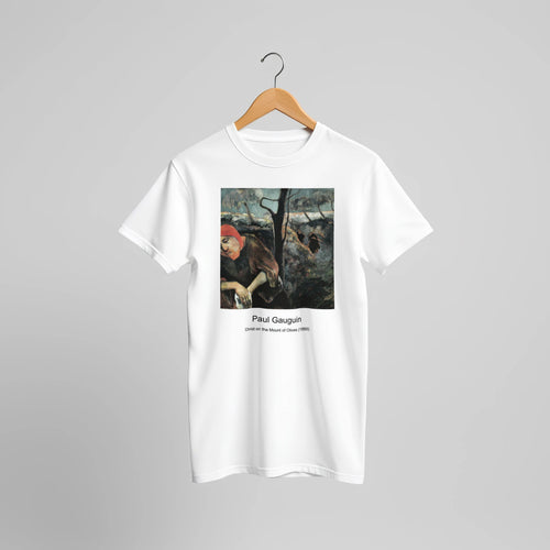 Still Life with Apples (1893–1894) by Paul Cézanne. Custom Print on a 100% Airlume Combed and Ring-Spun Cotton Unisex Crewneck T-shirt Original Aspect Ratio
