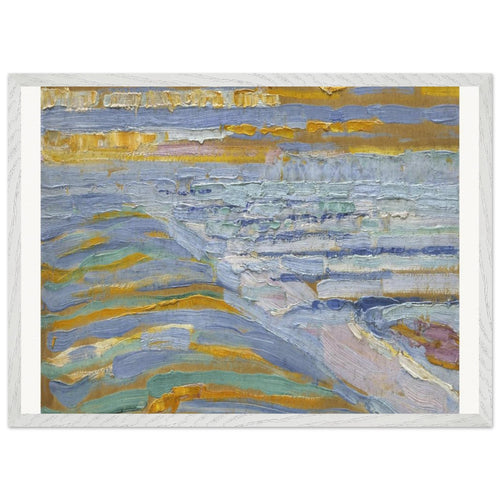 View from the Dunes with Beach and Piers, Domburg (1909) by Piet Mondrian. Archival Print on Museum Quality Matte Paper. Premium Wood Framed Wall Art. Optimised Aspect Ratio.