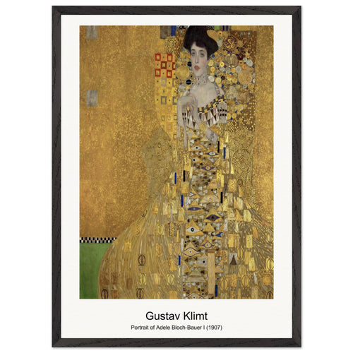 Portrait of Adele Bloch-Bauer I (1907) by Gustav Klimt. Archival Print on Museum Quality Matte Paper. Premium Wood Framed Wall Art. Optimised Aspect Ratio.