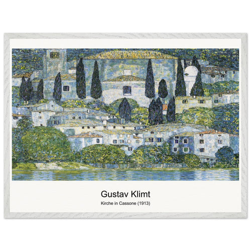 Kirche in Cassone (1913) by Gustav Klimt. Archival Print on Museum Quality Matte Paper. Premium Wood Framed Wall Art. Optimised Aspect Ratio.