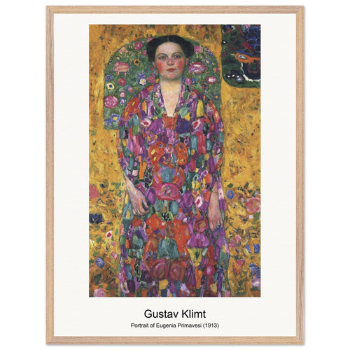 Portrait of Eugenia Primavesi (1913) by Gustav Klimt. Archival Print on Museum Quality Matte Paper. Premium Wood Framed Wall Art. Original Aspect Ratio