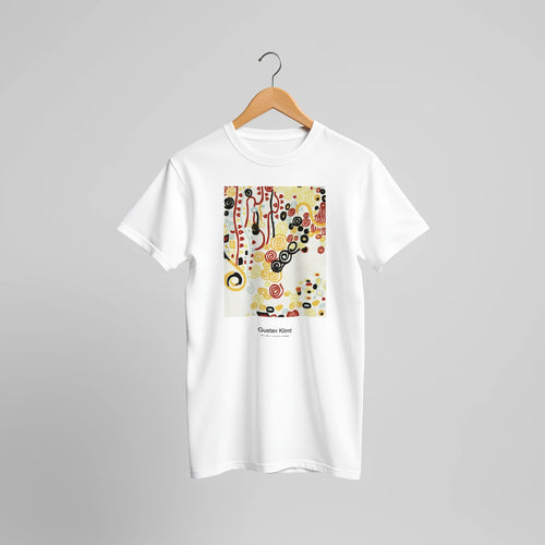 Textile sample (1920) by Gustav Klimt. Custom Print on a 100% Airlume Combed and Ring-Spun Cotton Unisex Crewneck T-shirt Original Aspect Ratio