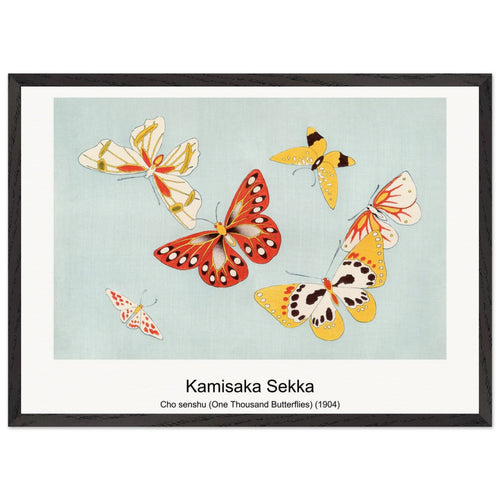 Cho senshu (One Thousand Butterflies) (1904) by Kamisaka Sekka. Archival Print on Museum Quality Matte Paper. Premium Wood Framed Wall Art. Original Aspect Ratio
