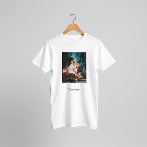 The Toilette of Venus (1751) by François Boucher. Custom Print on a 100% Airlume Combed and Ring-Spun Cotton Unisex Crewneck T-shirt Original Aspect Ratio