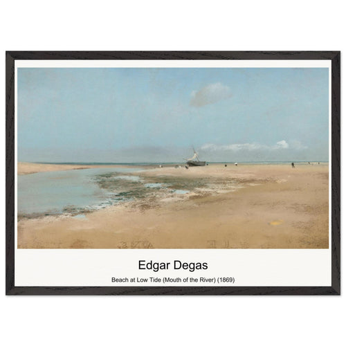 Beach at Low Tide (Mouth of the River) (1869) by Edgar Degas. Archival Print on Museum Quality Matte Paper. Premium Wood Framed Wall Art. Optimised Aspect Ratio.