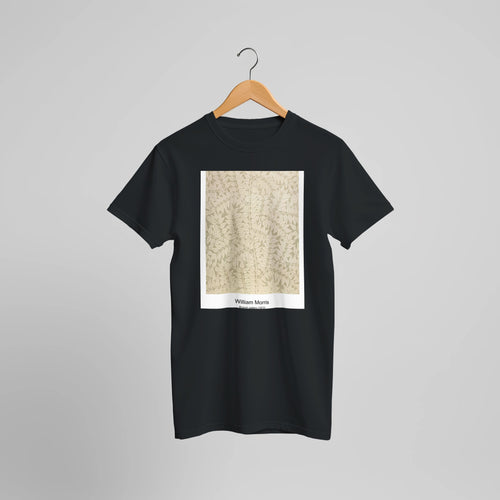 Acanthus (1879-1881) by William Morris. Custom Print on a 100% Airlume Combed and Ring-Spun Cotton Unisex Crewneck T-shirt Optimised Aspect Ratio.