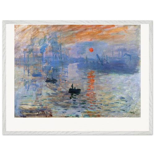 Impression, Sunrise (1872) by Claude Monet. Archival Print on Museum Quality Matte Paper. Premium Wood Framed Wall Art. Original Aspect Ratio