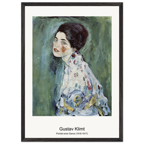 Porträt einer Dame (1916-1917) by Gustav Klimt. Archival Print on Museum Quality Matte Paper. Premium Wood Framed Wall Art. Original Aspect Ratio