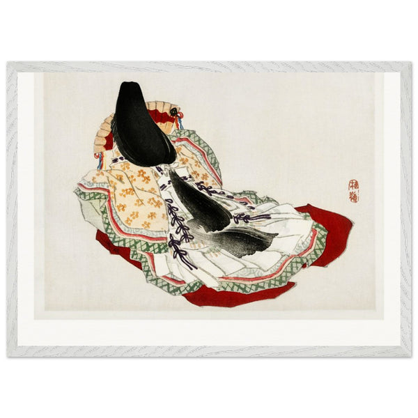 A lady in a kimono (1913) by Kōno Bairei. Archival Print on Museum Quality Matte Paper. Premium Wood Framed Wall Art. Original Aspect Ratio