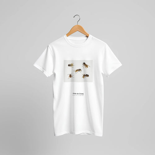 Studies of wasps (1877-1924) by Julie de Graag. Custom Print on a 100% Airlume Combed and Ring-Spun Cotton Unisex Crewneck T-shirt Original Aspect Ratio