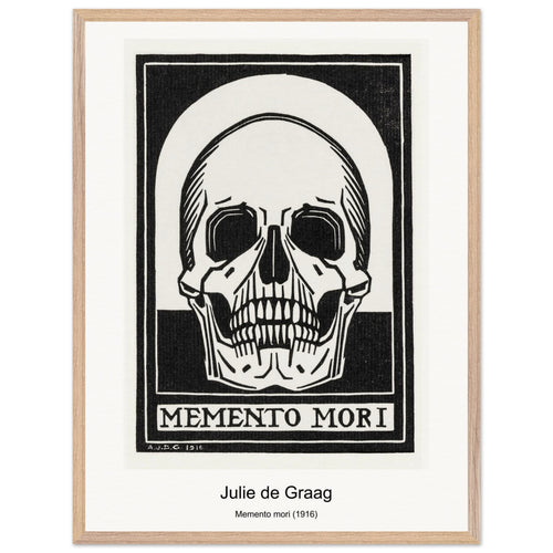 Memento mori (1916) by Julie de Graag. Archival Print on Museum Quality Matte Paper. Premium Wood Framed Wall Art. Optimised Aspect Ratio.
