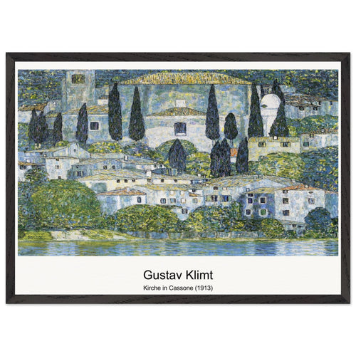Kirche in Cassone (1913) by Gustav Klimt. Archival Print on Museum Quality Matte Paper. Premium Wood Framed Wall Art. Optimised Aspect Ratio.
