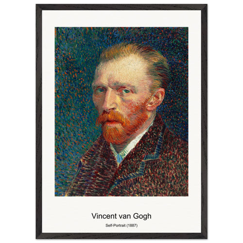 Self-Portrait (1887) by Vincent van Gogh. Archival Print on Museum Quality Matte Paper. Premium Wood Framed Wall Art. Original Aspect Ratio