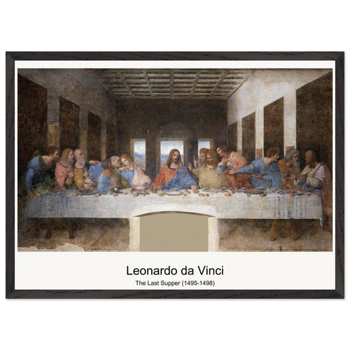 The Last Supper (1495-1498) by Leonardo da Vinci. Archival Print on Museum Quality Matte Paper. Premium Wood Framed Wall Art. Optimised Aspect Ratio.