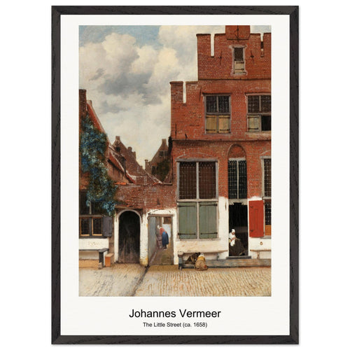 The Little Street (ca. 1658) by Johannes Vermeer. Archival Print on Museum Quality Matte Paper. Premium Wood Framed Wall Art. Optimised Aspect Ratio.