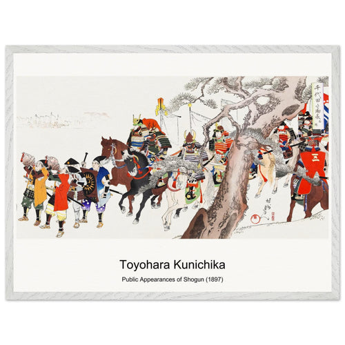 Public Appearances of Shogun (1897) by Toyohara Kunichika. Archival Print on Museum Quality Matte Paper. Premium Wood Framed Wall Art. Original Aspect Ratio