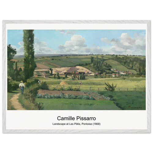 Landscape at Les Pâtis, Pontoise (1868) by Camille Pissarro. Archival Print on Museum Quality Matte Paper. Premium Wood Framed Wall Art. Optimised Aspect Ratio.