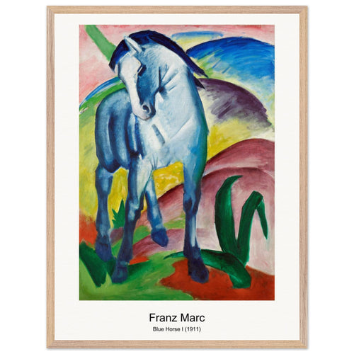 Blue Horse I (1911) by Franz Marc. Archival Print on Museum Quality Matte Paper. Premium Wood Framed Wall Art. Optimised Aspect Ratio.