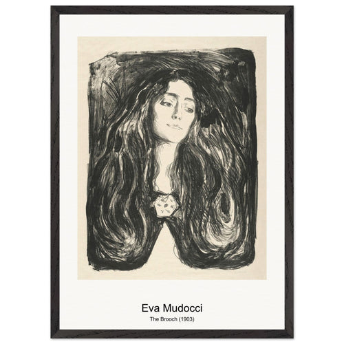 The Brooch (1903) by Eva Mudocci. Archival Print on Museum Quality Matte Paper. Premium Wood Framed Wall Art. Original Aspect Ratio