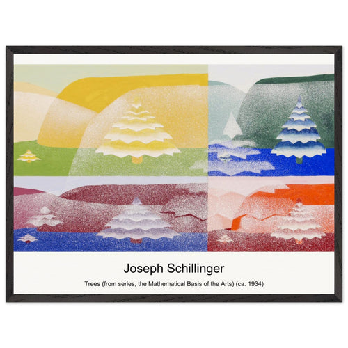 Trees (from series, the Mathematical Basis of the Arts) (ca. 1934) by Joseph Schillinger. Archival Print on Museum Quality Matte Paper. Premium Wood Framed Wall Art. Optimised Aspect Ratio.