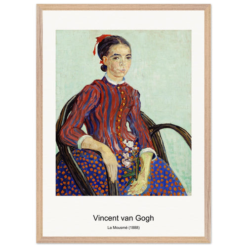 La Mousmé (1888) by Vincent van Gogh. Archival Print on Museum Quality Matte Paper. Premium Wood Framed Wall Art. Original Aspect Ratio