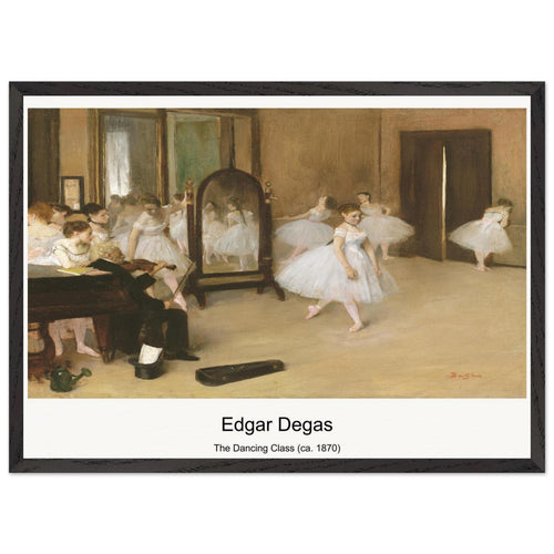 The Dancing Class (ca. 1870) by Edgar Degas. Archival Print on Museum Quality Matte Paper. Premium Wood Framed Wall Art. Optimised Aspect Ratio.