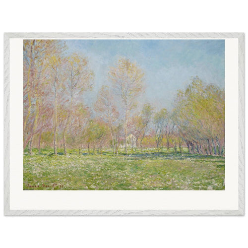 Spring in Giverny (1890) by Claude Monet. Archival Print on Museum Quality Matte Paper. Premium Wood Framed Wall Art. Original Aspect Ratio