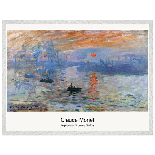 Impression, Sunrise (1872) by Claude Monet. Archival Print on Museum Quality Matte Paper. Premium Wood Framed Wall Art. Optimised Aspect Ratio.