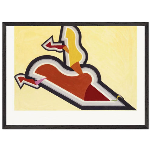 Study in Rhythm: Red and Gold (ca. 1934) by Joseph Schillinger. Archival Print on Museum Quality Matte Paper. Premium Wood Framed Wall Art. Original Aspect Ratio