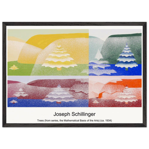 Trees (from series, the Mathematical Basis of the Arts) (ca. 1934) by Joseph Schillinger. Archival Print on Museum Quality Matte Paper. Premium Wood Framed Wall Art. Optimised Aspect Ratio.