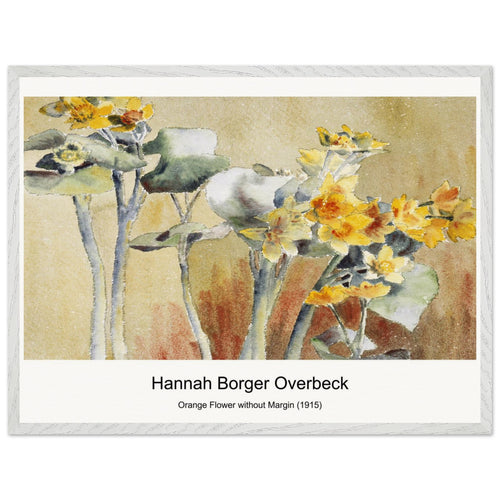 Orange Flower without Margin (1915) by Hannah Borger Overbeck. Archival Print on Museum Quality Matte Paper. Premium Wood Framed Wall Art. Optimised Aspect Ratio.