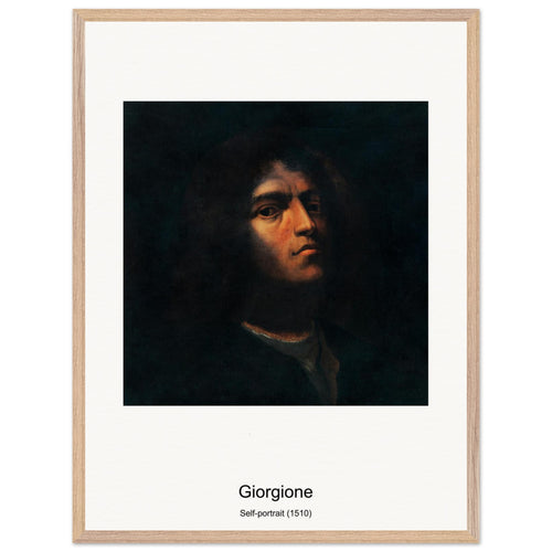 Self-portrait (1510) by Giorgione. Archival Print on Museum Quality Matte Paper. Premium Wood Framed Wall Art. Original Aspect Ratio