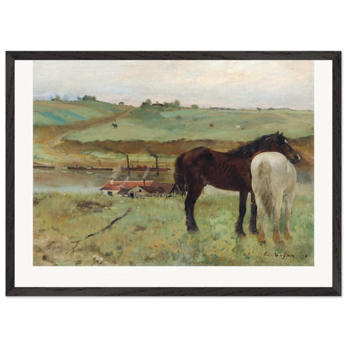 Horse in a Meadow (1871) by Edgar Degas. Archival Print on Museum Quality Matte Paper. Premium Wood Framed Wall Art. Original Aspect Ratio