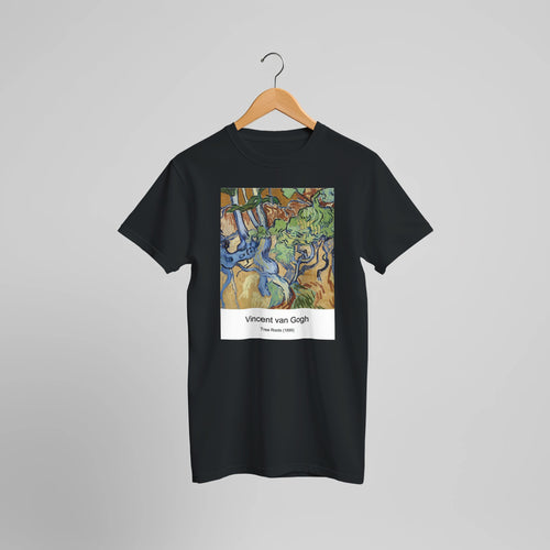 Portrait of the Postman Joseph Roulin (1888) by Vincent van Gogh. Custom Print on a 100% Airlume Combed and Ring-Spun Cotton Unisex Crewneck T-shirt Optimised Aspect Ratio.