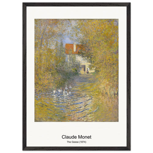The Geese (1874) by Claude Monet. Archival Print on Museum Quality Matte Paper. Premium Wood Framed Wall Art. Original Aspect Ratio