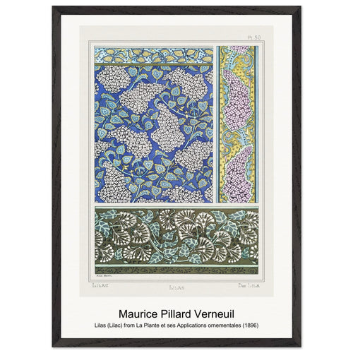 Lilas (Lilac) from La Plante et ses Applications ornementales (1896) by Maurice Pillard Verneuil. Archival Print on Museum Quality Matte Paper. Premium Wood Framed Wall Art. Optimised Aspect Ratio.