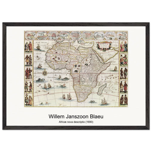 Africæ nova descriptio (1690) by Willem Janszoon Blaeu. Archival Print on Museum Quality Matte Paper. Premium Wood Framed Wall Art. Original Aspect Ratio