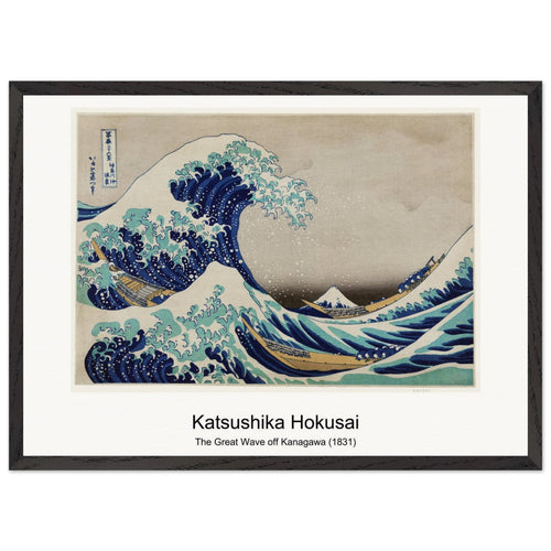 The Great Wave off Kanagawa (1831) by Katsushika Hokusai. Archival Print on Museum Quality Matte Paper. Premium Wood Framed Wall Art. Original Aspect Ratio